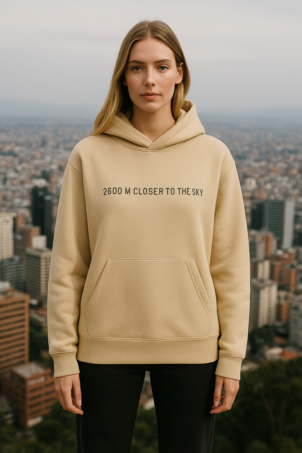 2600m Beige Hoodie Unisex